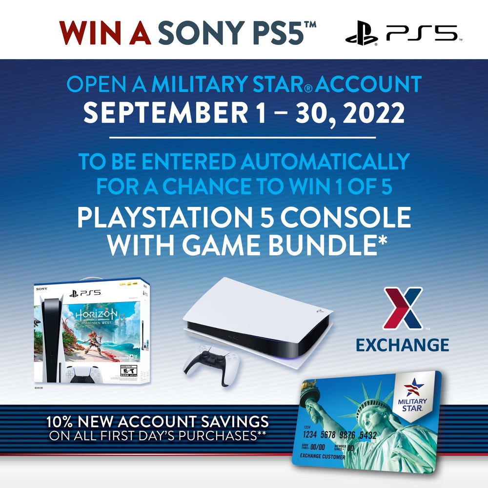 Save + Win! New MLITARY STAR Accountholders Can Win a PS5 Prize Package in September Sweepstakes