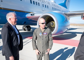 SECAF VISITS EDWARDS 412TH TEST WING OPERATING LOCATION PLANT 42