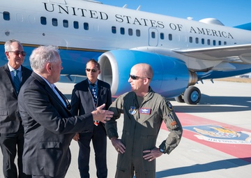 SECAF VISITS EDWARDS 412TH TEST WING OPERATING LOCATION PLANT 42