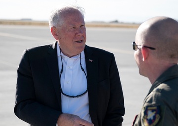 SECAF VISITS EDWARDS 412TH TEST WING OPERATING LOCATION PLANT 42