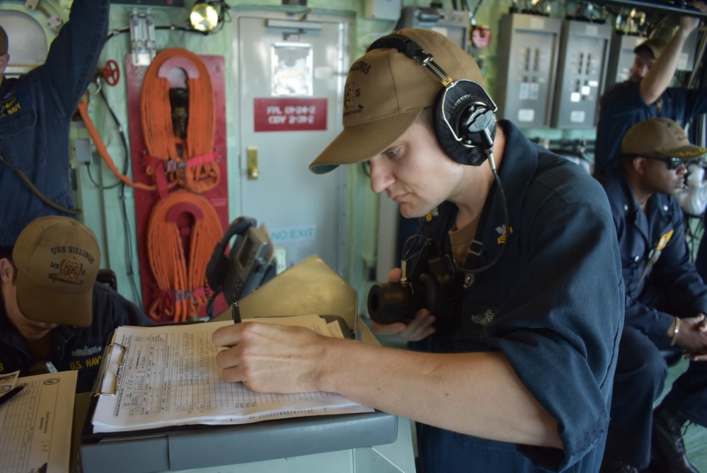 USS Billings Departs Manta, Ecuador