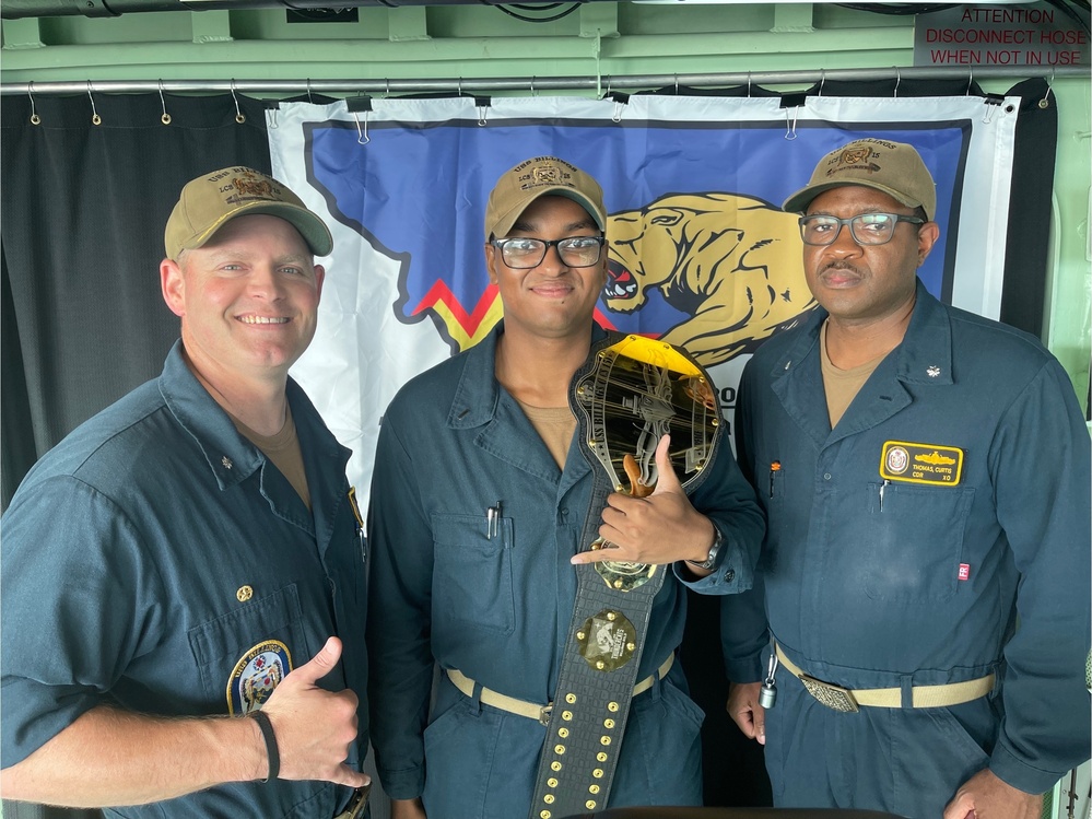 USS Billings' Sailor Receives SWO Pin