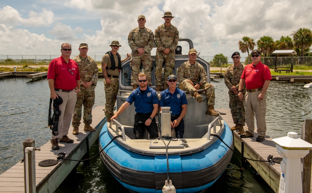 Tyndall Security Forces Marine Patrol defends the base, the bays