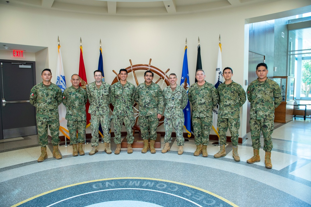 Rear Adm. Arturo García Fernández and Staff