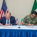 Rear Adm. Arturo García Fernández, Mexican Navy, chief of logistics section of the general staff of the Navy, meets with Mr. Robert Lain, U.S. Marine Corps Forces Command, head of logistics operations, to sign a memorandum of understanding.