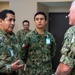 Rear Adm. Arturo García Fernández, Mexican Navy, chief of logistics section of the general staff of the Navy, meets with Rear Adm. Matthew Ott, U.S. Fleet Forces Command (USFFC), fleet supply officer, in the USFFC headquarters building.