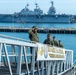 Rear Adm. Arturo García Fernández, Mexican Navy, chief of logistics section of the general staff of the Navy, and his staff, visit the Harpers Ferry-class dock landing ship USS Carter Hall (LSD 50) for a tour and logistics subject matter expert exchange.