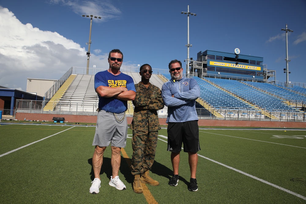 U.S. Marines Held a Modified Combat Fitness Test at Sulphur High School