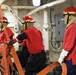 Coast Guard Cutter Healy trains while underway