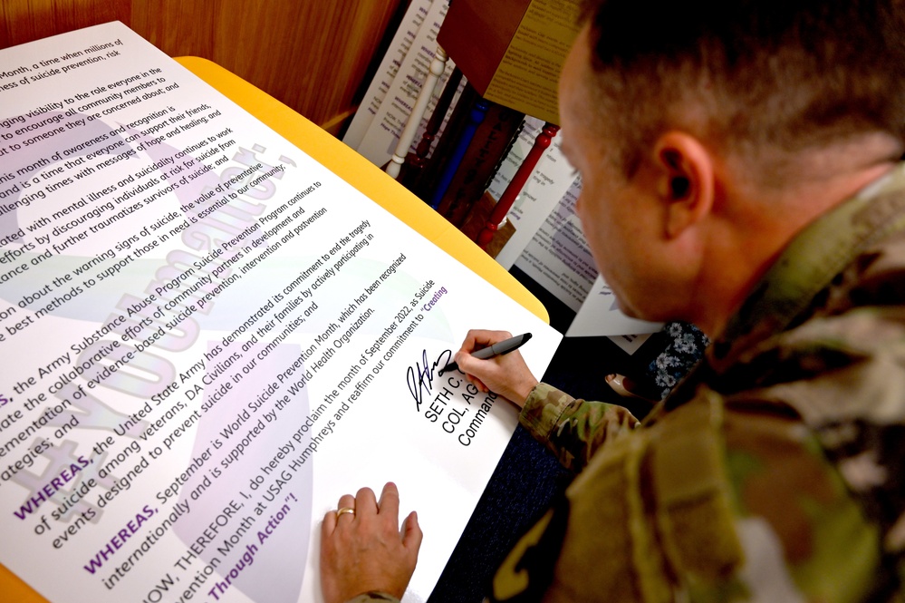 Camp Humphreys promotes Suicide Prevention Month