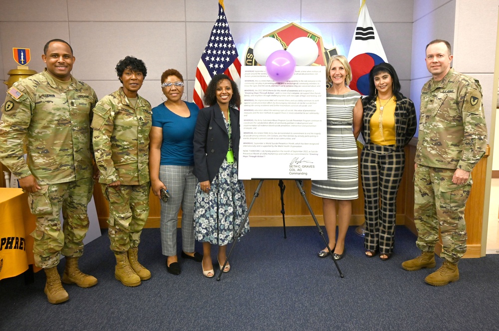 Camp Humphreys promotes Suicide Prevention Month