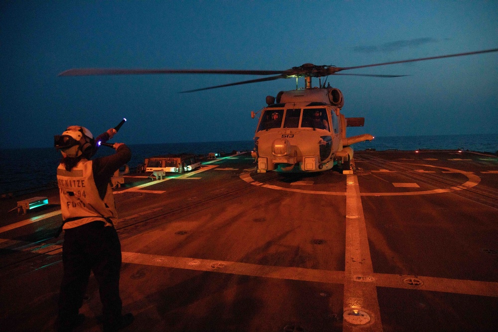 USS Nitze Flight Operations