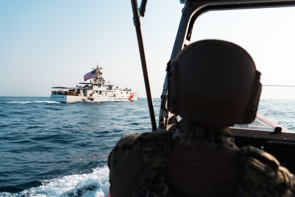 USCG Fast Response Cutters transit the Strait of Hormuz