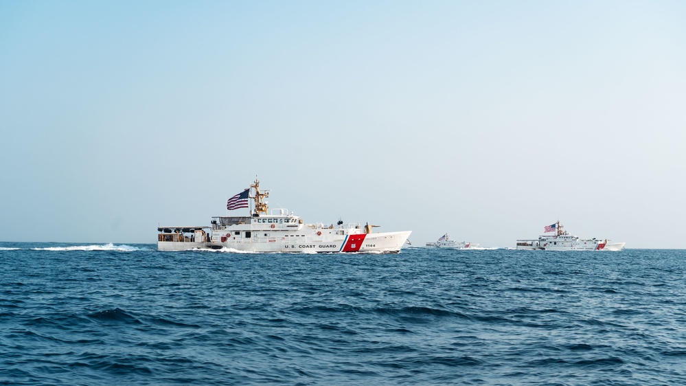 USCG Fast Response Cutters transit the Strait of Hormuz