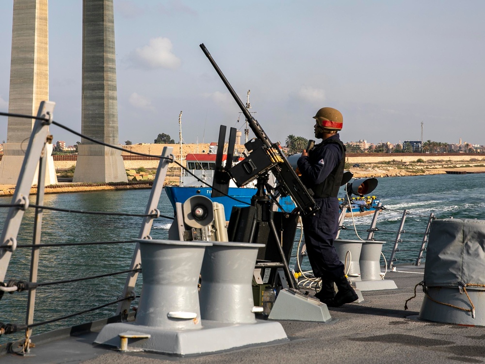 USS Delbert D. Black Transits Suez Canal