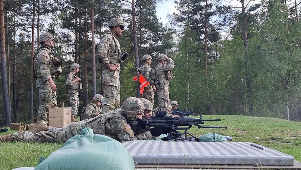 Air Defenders from 5th Battalion, 4th Air Defense Artillery, Conduct Drivers and M249 Training