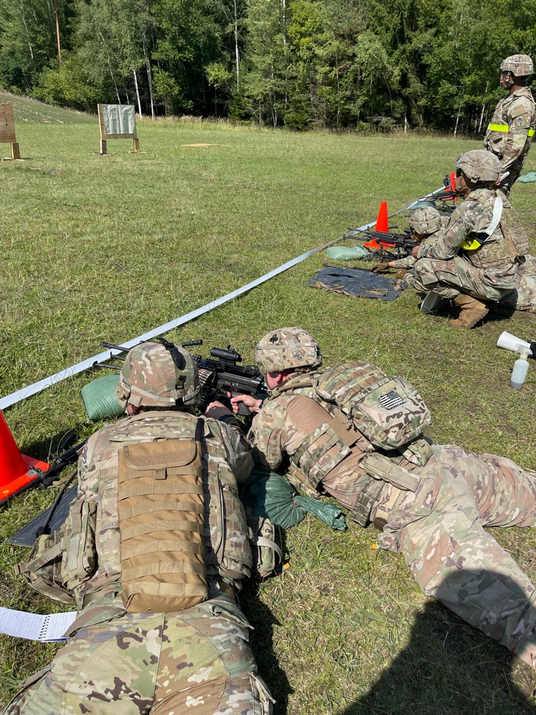 Air Defenders from 5th Battalion, 4th Air Defense Artillery, Conduct Drivers and M249 Training