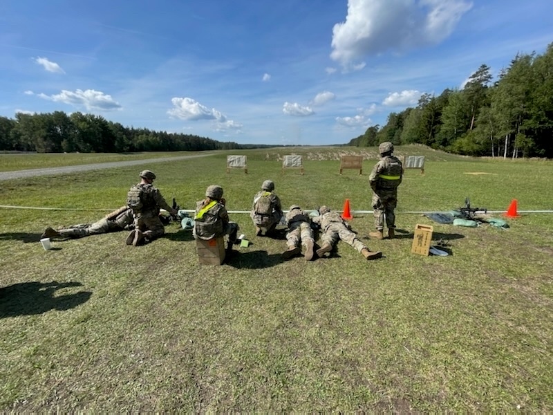 Air Defenders from 5th Battalion, 4th Air Defense Artillery, Conduct Drivers and M249 Training