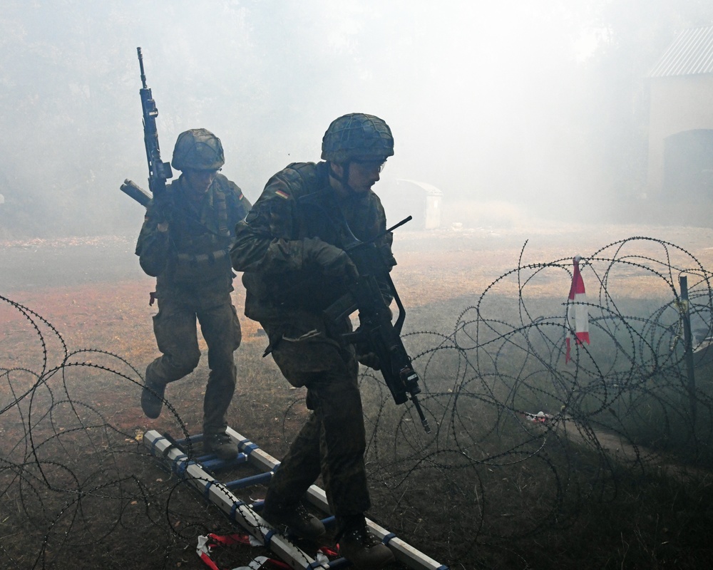 German Skysoldiers conduct Training on U.S. Training Area