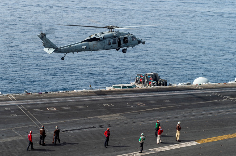 The Harry S. Truman Carrier Strike Group is on a scheduled deployment in the U.S. Naval Forces Europe area of operations, employed by U.S. Sixth Fleet to defend U.S., allied and partner interests.
