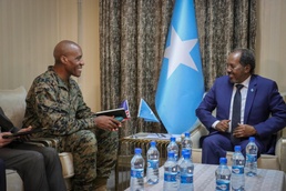 Langley makes first visit to Africa as commander