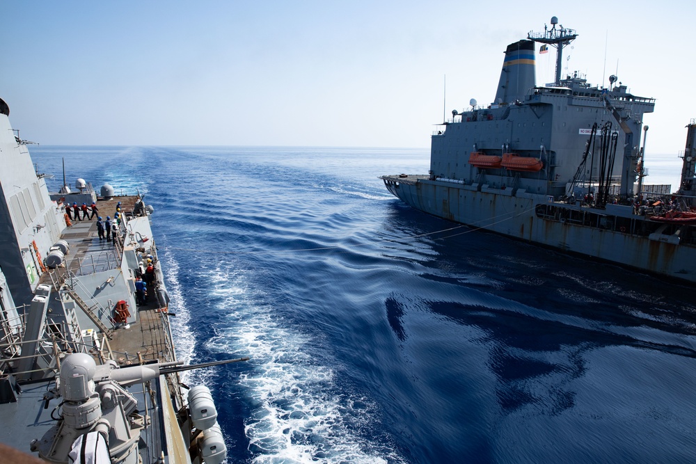 USS Truxtun (DDG 103) Conducts Replenishment-at-Sea