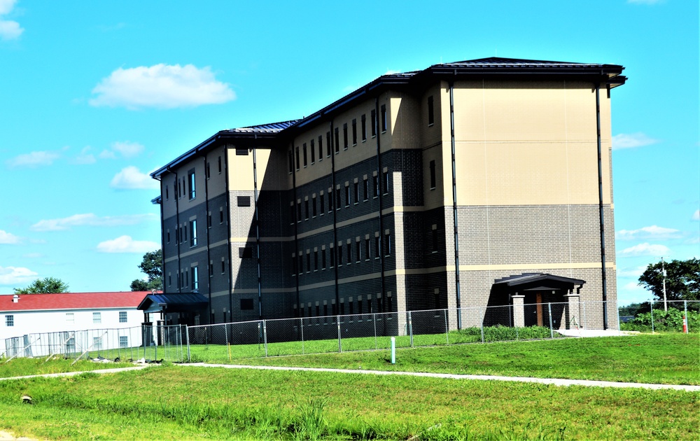 August 2022 barracks construction operations at Fort McCoy