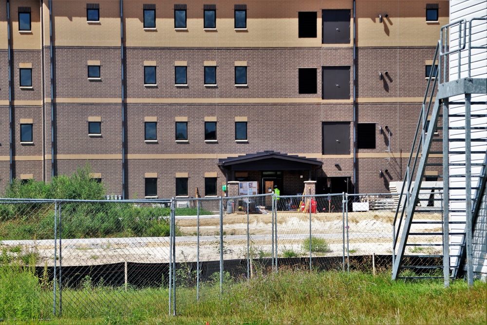 August 2022 barracks construction operations at Fort McCoy