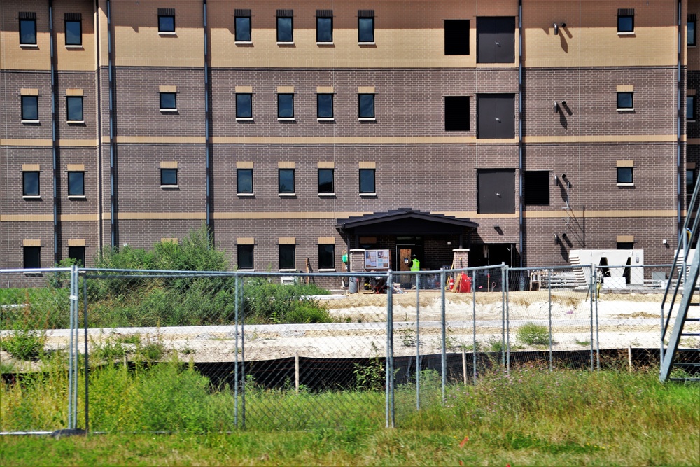 August 2022 barracks construction operations at Fort McCoy