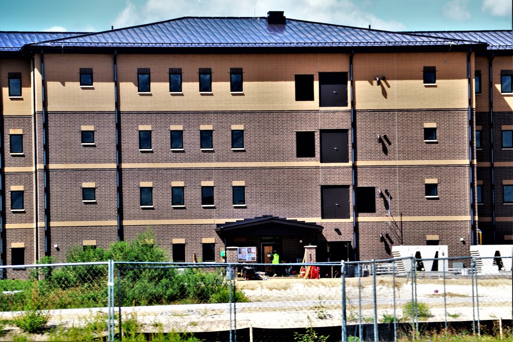 August 2022 barracks construction operations at Fort McCoy