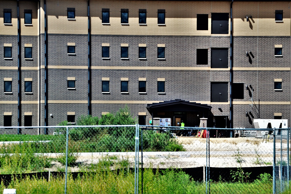 August 2022 barracks construction operations at Fort McCoy