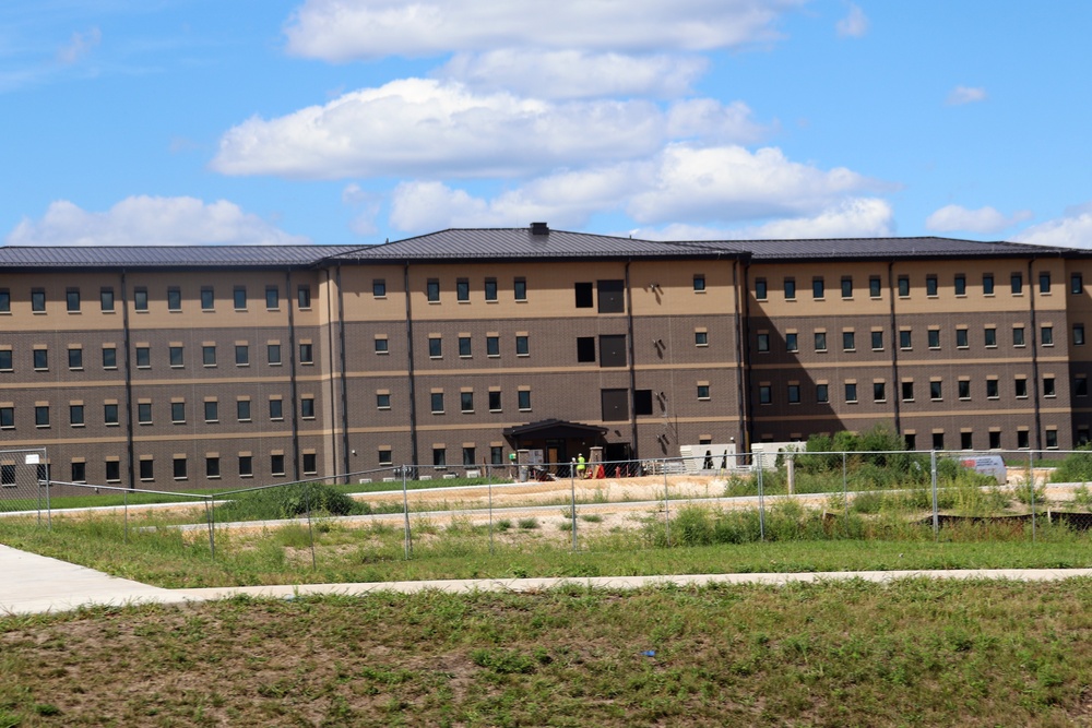 August 2022 barracks construction operations at Fort McCoy