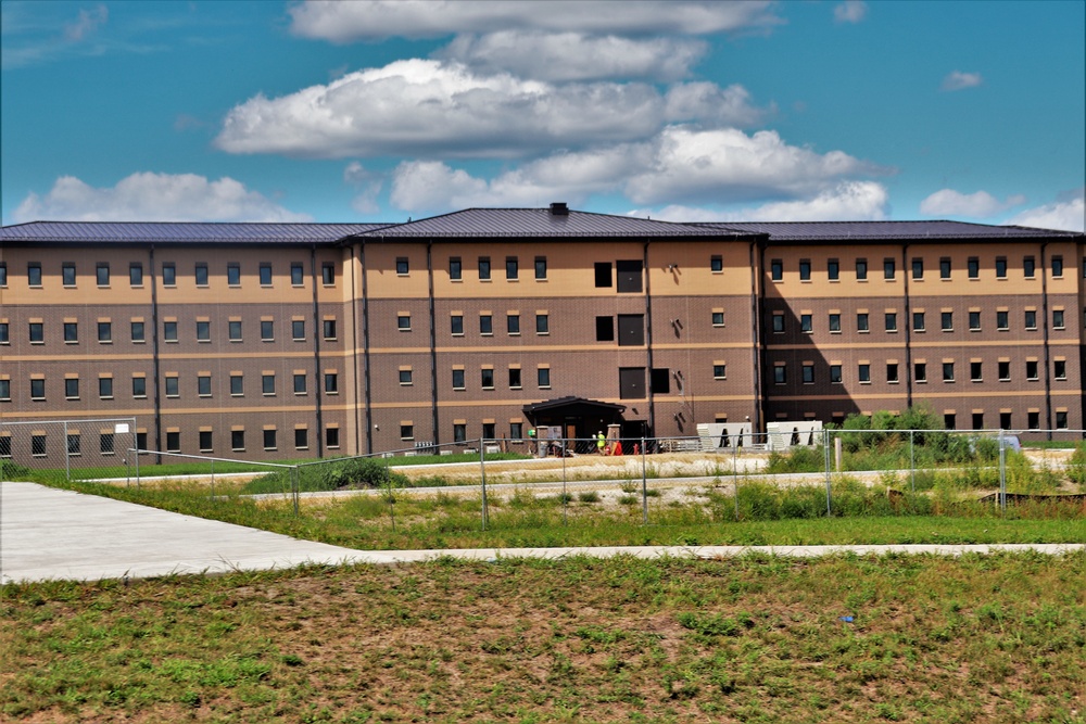 August 2022 barracks construction operations at Fort McCoy