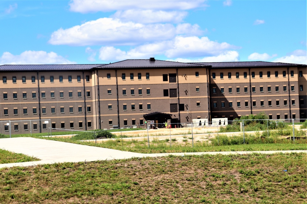 August 2022 barracks construction operations at Fort McCoy