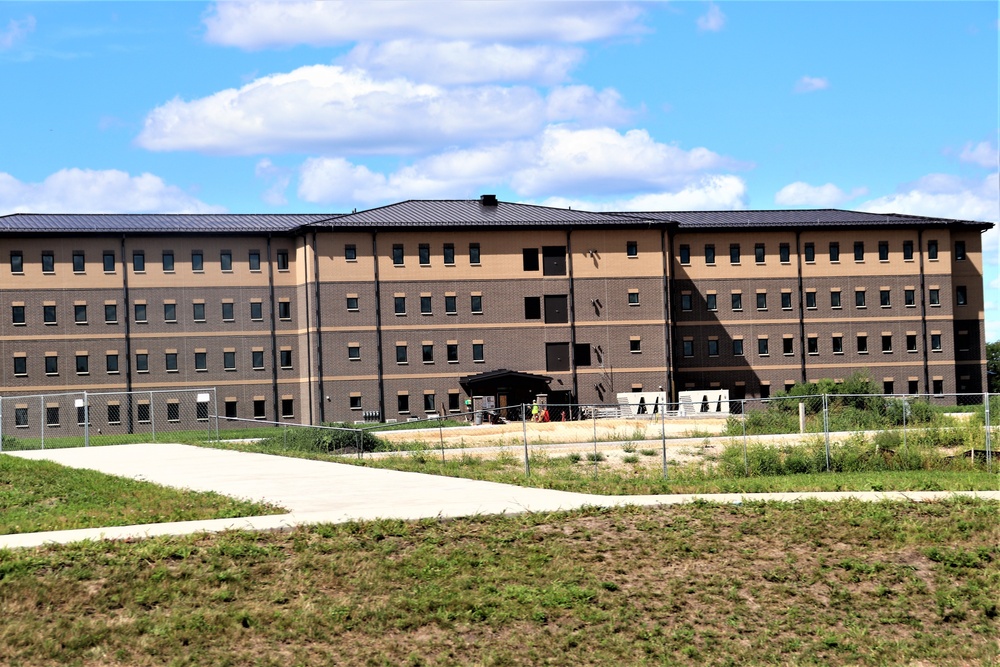 August 2022 barracks construction operations at Fort McCoy