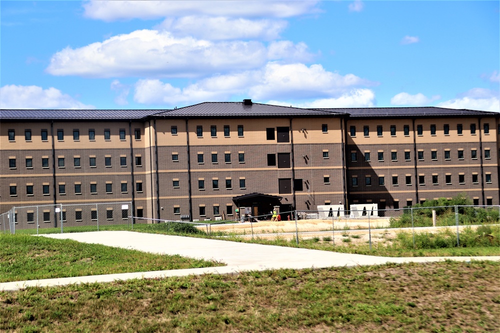 August 2022 barracks construction operations at Fort McCoy