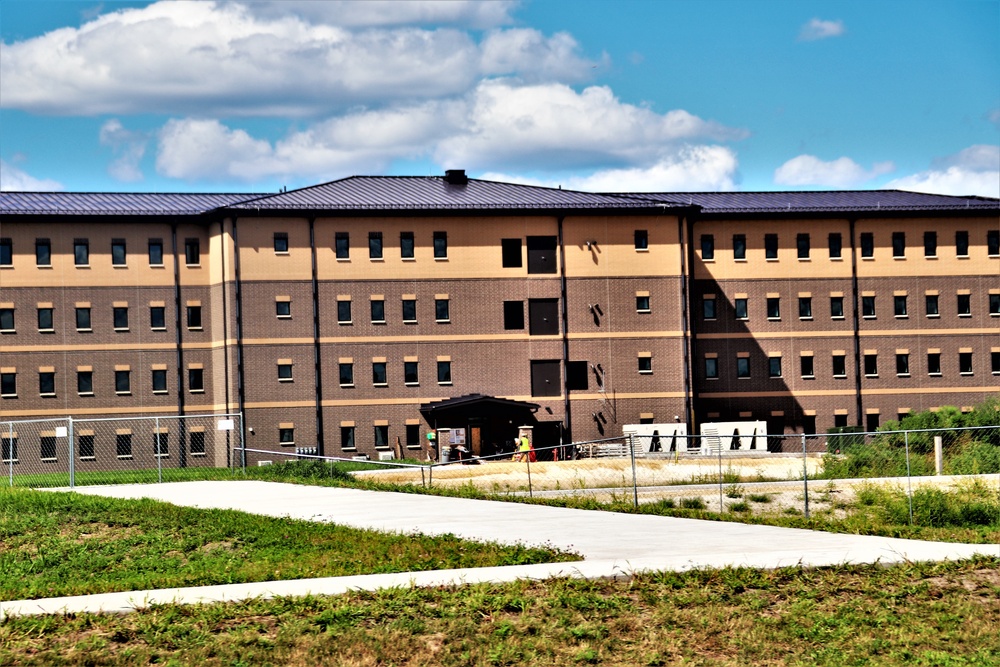 August 2022 barracks construction operations at Fort McCoy