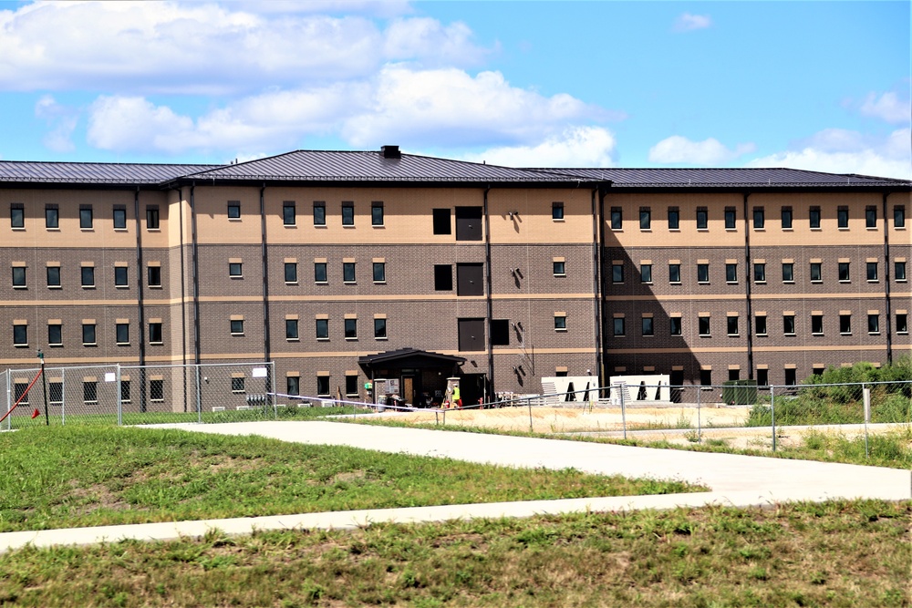 August 2022 barracks construction operations at Fort McCoy