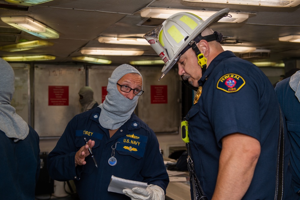 USS Carl Vinson (CVN 70) Sailors Conduct Chapter 13 Drill