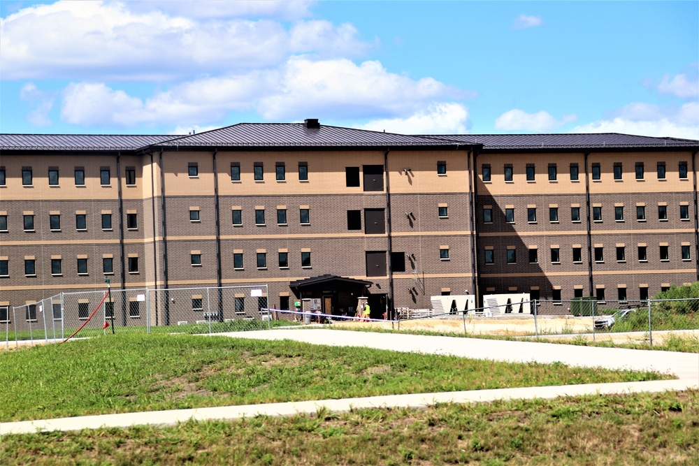 August 2022 barracks construction operations at Fort McCoy