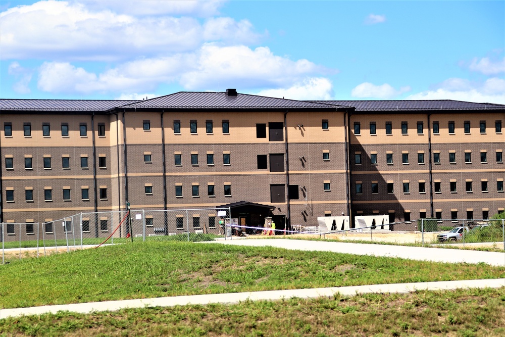 August 2022 barracks construction operations at Fort McCoy