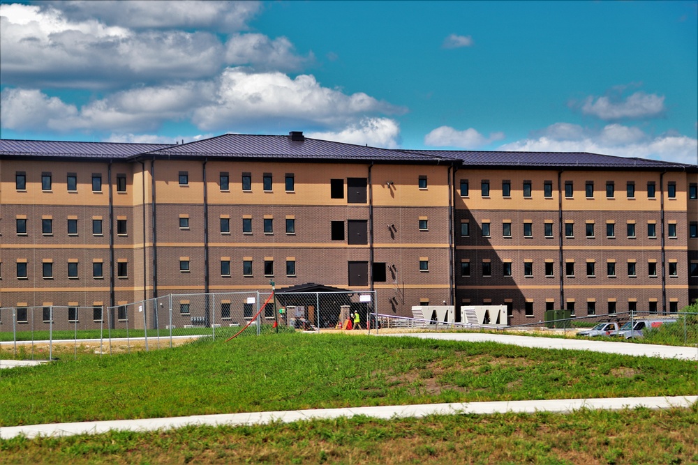 August 2022 barracks construction operations at Fort McCoy