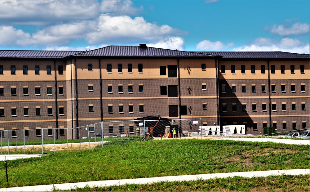 August 2022 barracks construction operations at Fort McCoy