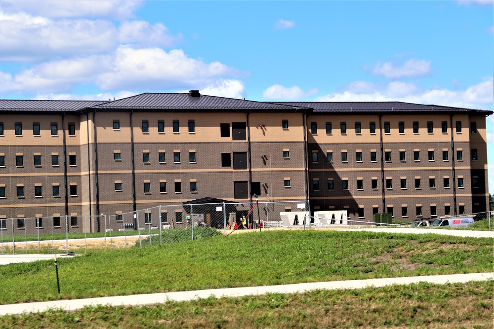 August 2022 barracks construction operations at Fort McCoy