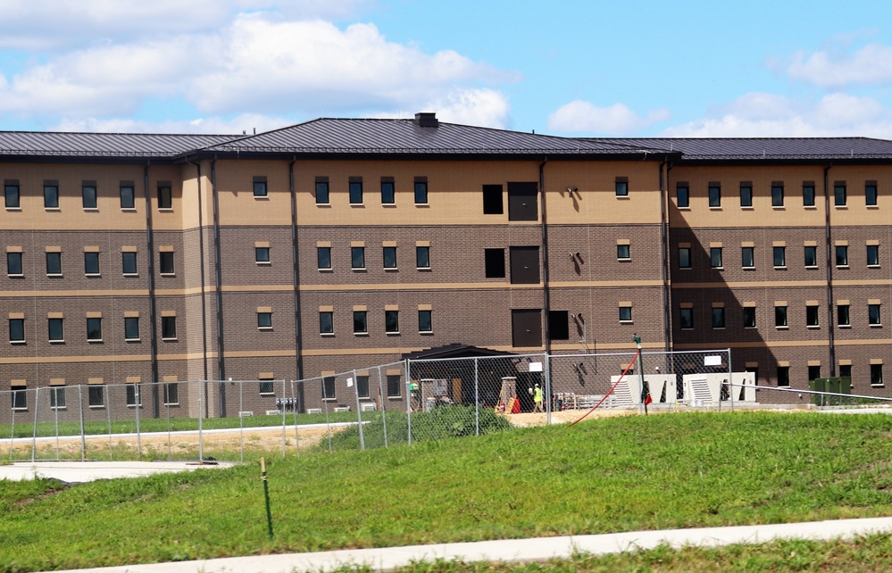 August 2022 barracks construction operations at Fort McCoy