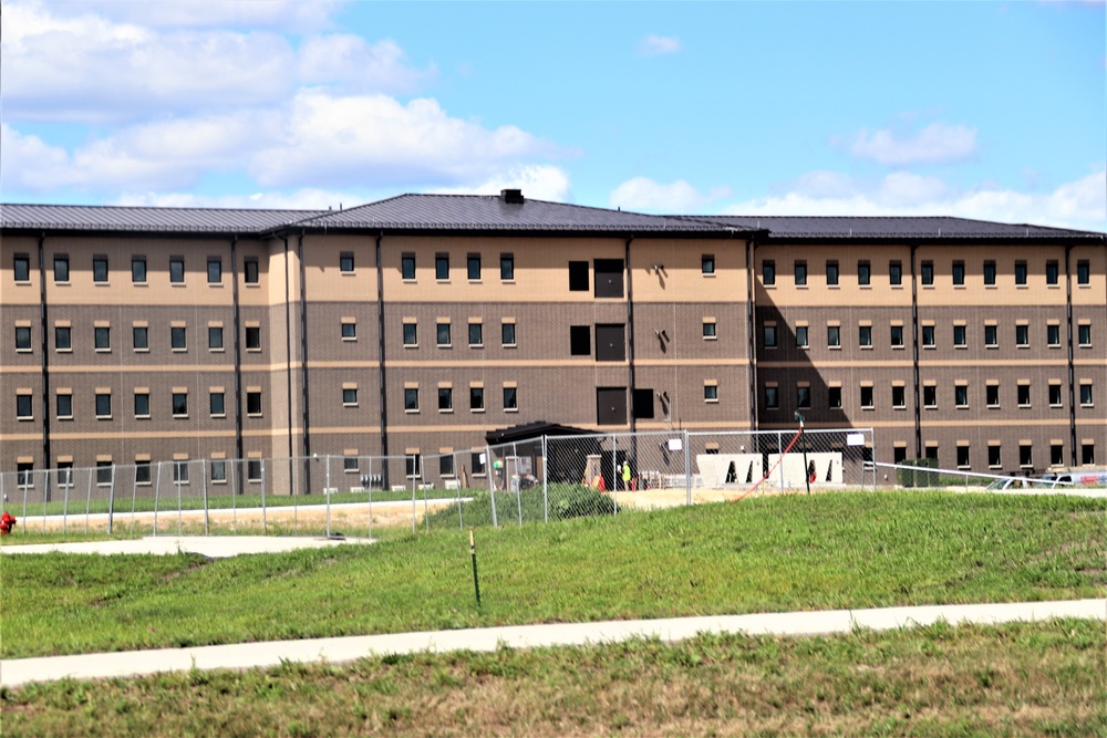 August 2022 barracks construction operations at Fort McCoy