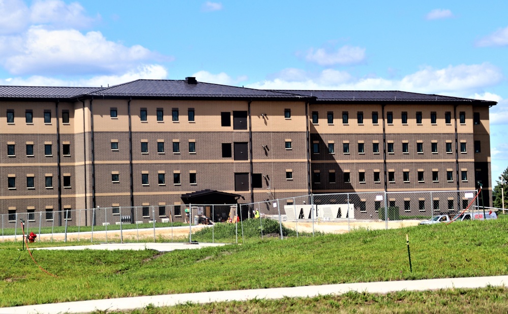 August 2022 barracks construction operations at Fort McCoy