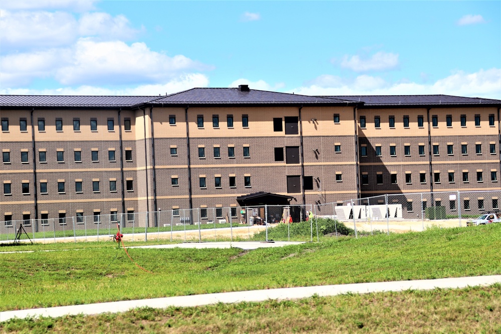 August 2022 barracks construction operations at Fort McCoy