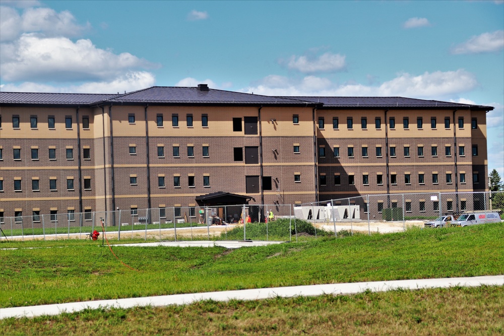 August 2022 barracks construction operations at Fort McCoy