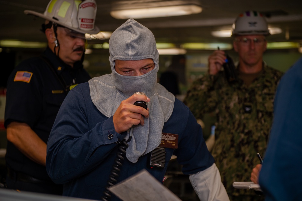 USS Carl Vinson (CVN 70) Sailors Conduct Chapter 13 Drill